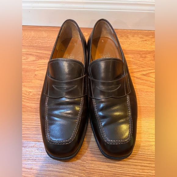 Salvatore Ferragamo men leather loafer shoes size 8.5 us. Great used condition. - Picture 1 of 7